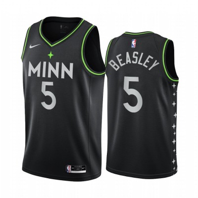 Nike Minnesota Timberwolves #5 Malik Beasley Black NBA Swingman 2020-21 City Edition Jersey Men's